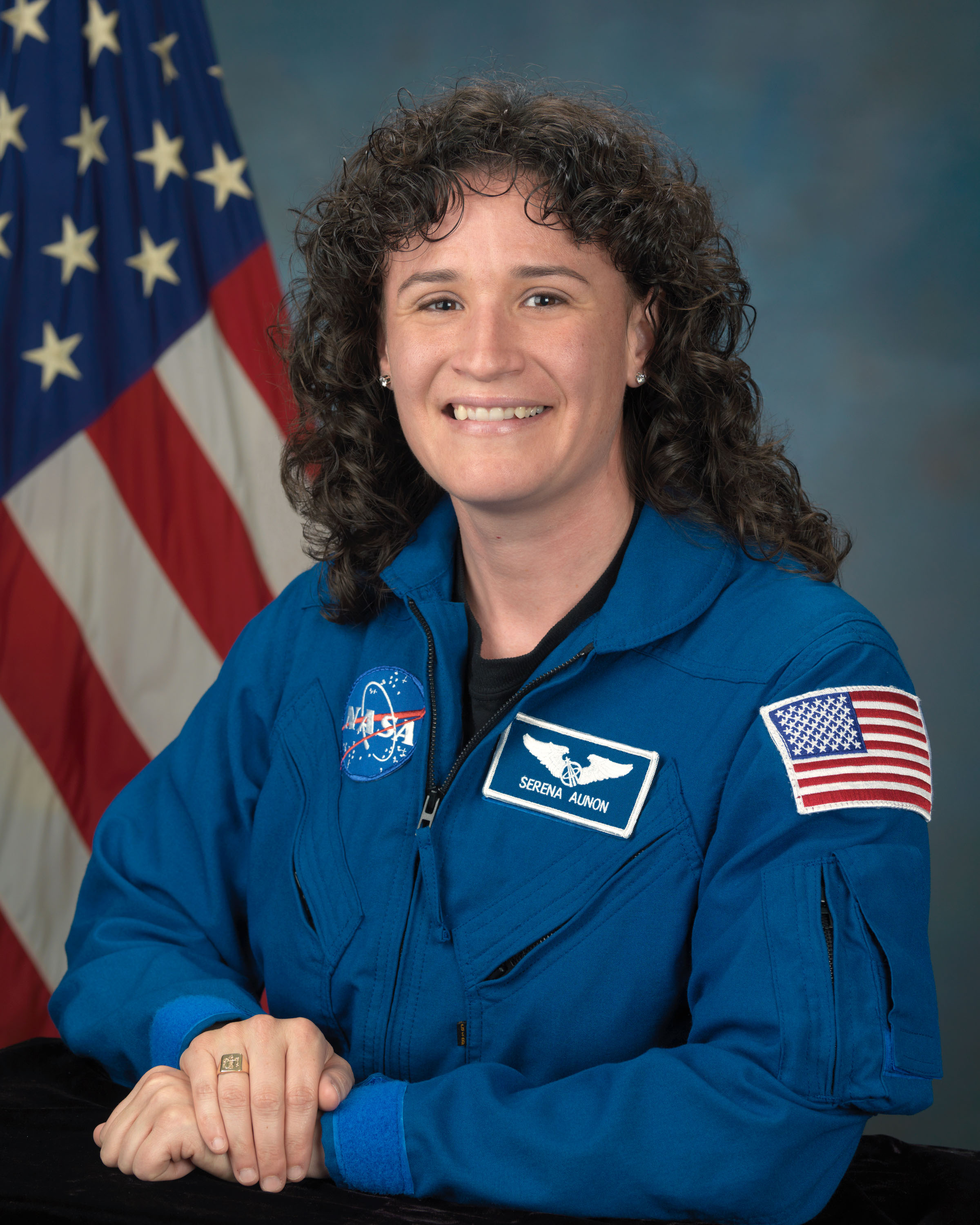 Photo Date: October 2, 2009 Location: Bldg. 8, Room 272 Photo Studio Subject: Official Astronaut portrait of Serena Aunon Photographer: Robert Markowitz